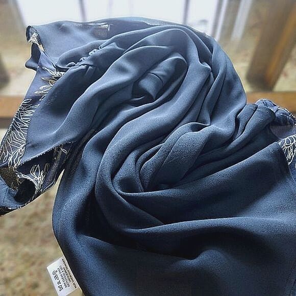 Vtg Y2K Planet sheer navy sleeveless summer maxi dress - Picture 9 of 16